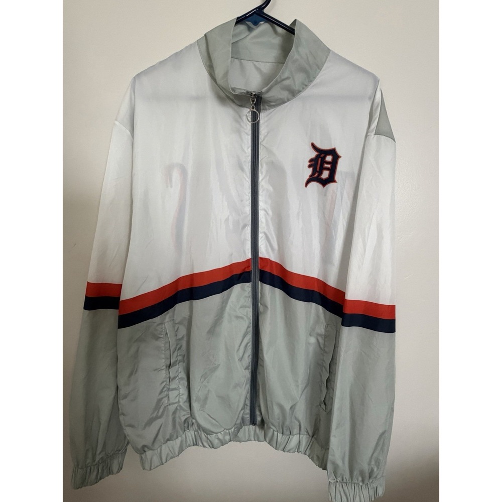 DETROIT TIGERS BASEBALL REPLICA XL VTG RETRO 90'S WINDBREAKER GIVEAWAY JACKET US - Picture 1 of 4